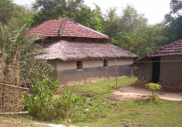 A hut in a village in the Hooghly district