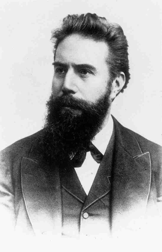 Wilhelm Röntgen (1845–1923), the first recipient of the Nobel Prize in Physics.