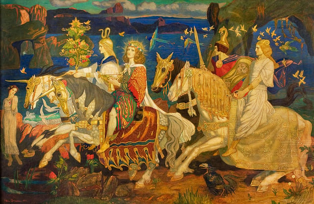 "The Riders of the Sidhe" John Duncan 1911 McManus Galleries, Dundee