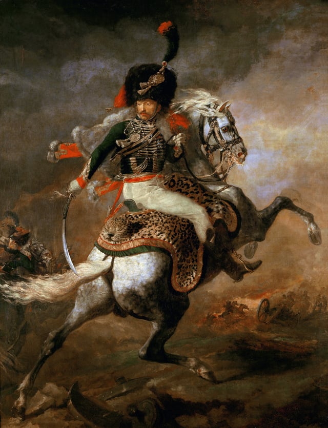 Le Chasseur de la Garde (Chasseur of the guard, often mistranslated as The Charging Chasseur), 1812 by Géricault