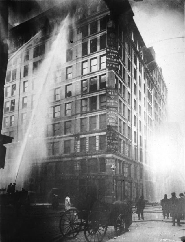 The Triangle Shirtwaist Factory fire on March 25, 1911