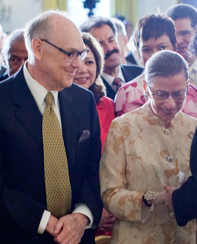 Martin and Ruth Ginsburg at a White House event, 2009