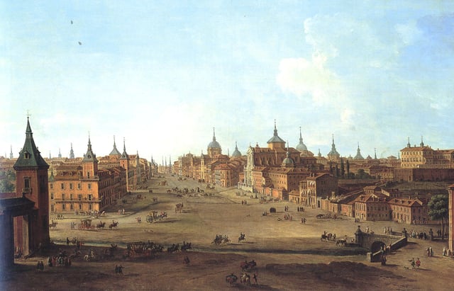 View of Calle de Alcalá in 1750 by Antonio Joli