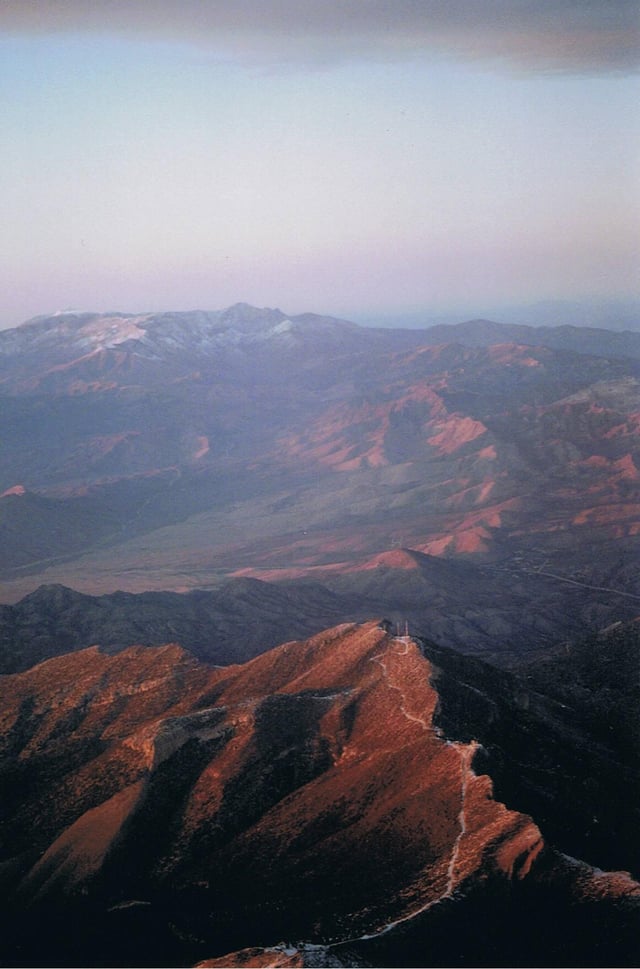 Mountains west of Las Vegas in the Mojave Desert