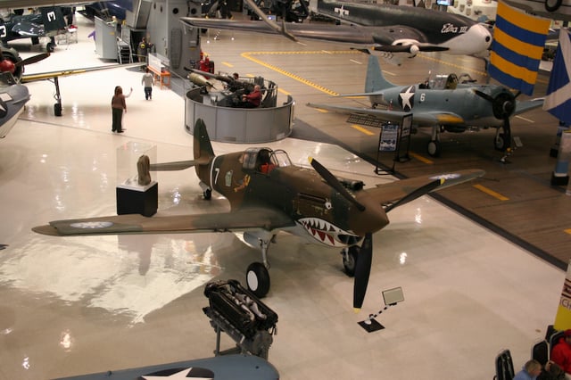 Hawk 81A-3/Tomahawk IIb AK255, at the U.S. National Museum of Naval Aviation, is shown in the colors of the Flying Tigers, but never actually served with them; it began life with the RAF and was later transferred to the Soviet Union.