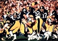 The Steelers defeated the Rams in Super Bowl XIV to win an unprecedented four championships in six years.