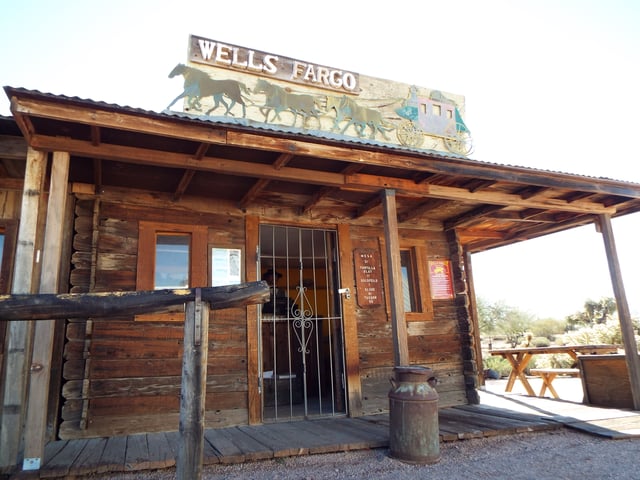 A late 19th Century Wells Fargo Bank in Apache Junction, Arizona