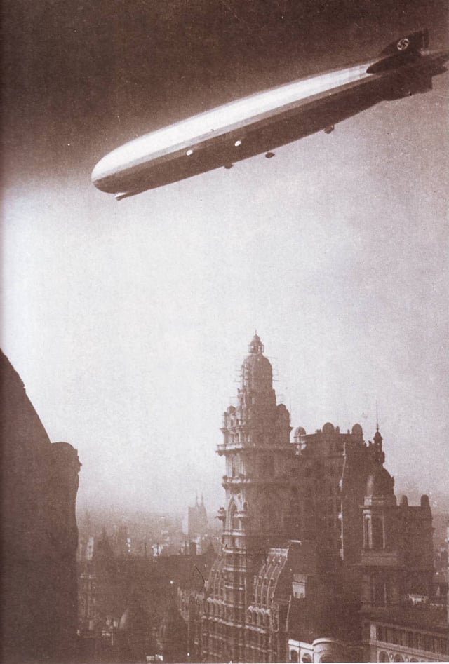 The Graf Zeppelin over Buenos Aires, in 1934.