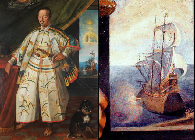 The San Juan Bautista is represented in Claude Deruet's painting of Hasekura Tsunenaga in Rome in 1617, as a galleon with Hasekura's flag (red manji on orange background) on the top mast.