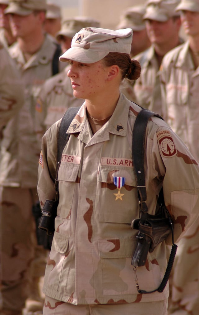 Sergeant Leigh Ann Hester, awarded the Silver Star for direct combat
