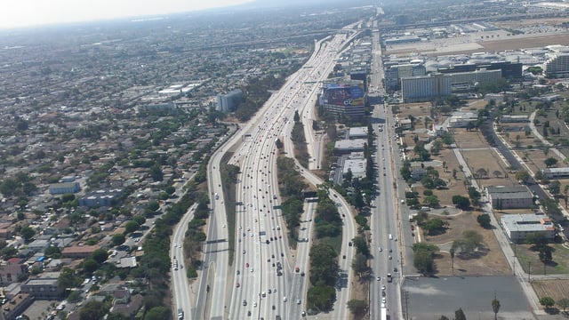 The 405 freeway near LAX