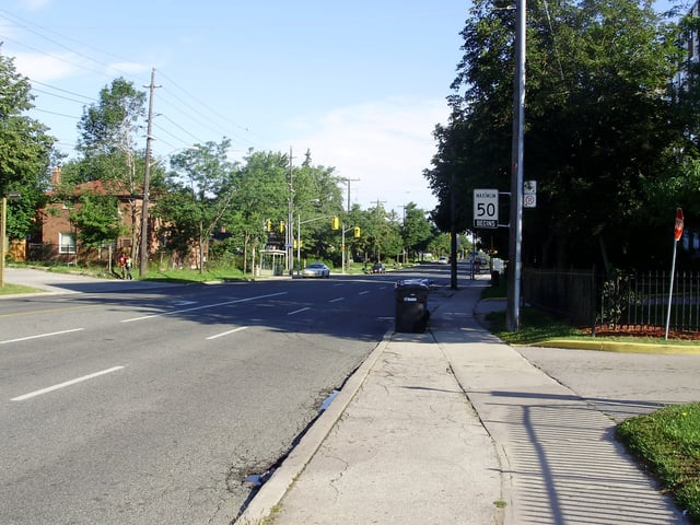 Looking north on Midland from Eglinton