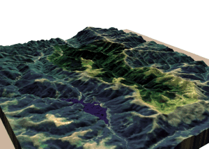 Digital terrain model of the Latorița River's drainage basin in Romania