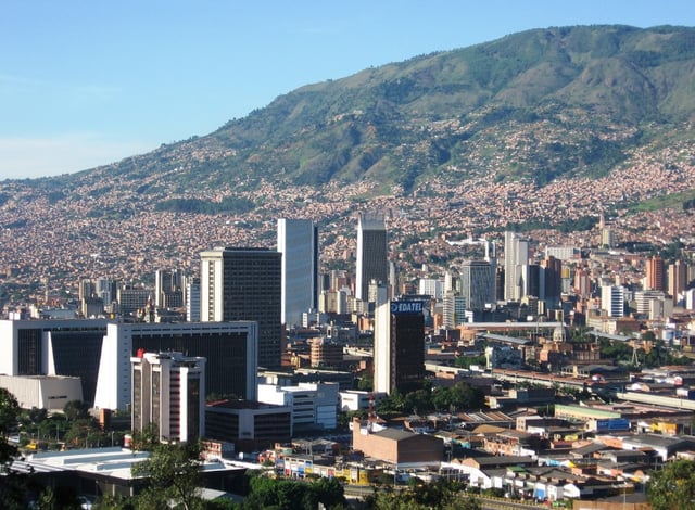 The city of Medellín, where Escobar grew up and began his criminal career.