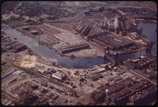 Sprawling steel plant at Republic Steel in South Buffalo, 1973