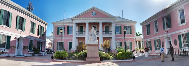 The Bahamian Parliament, located in Nassau