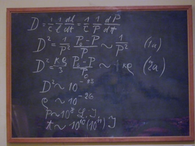 Einstein's Blackboard, used by Albert Einstein in a 1931 lecture in Oxford.
