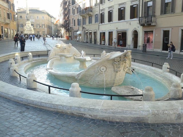 Fontana della Barcaccia by Gian Lorenzo Bernini in 1629