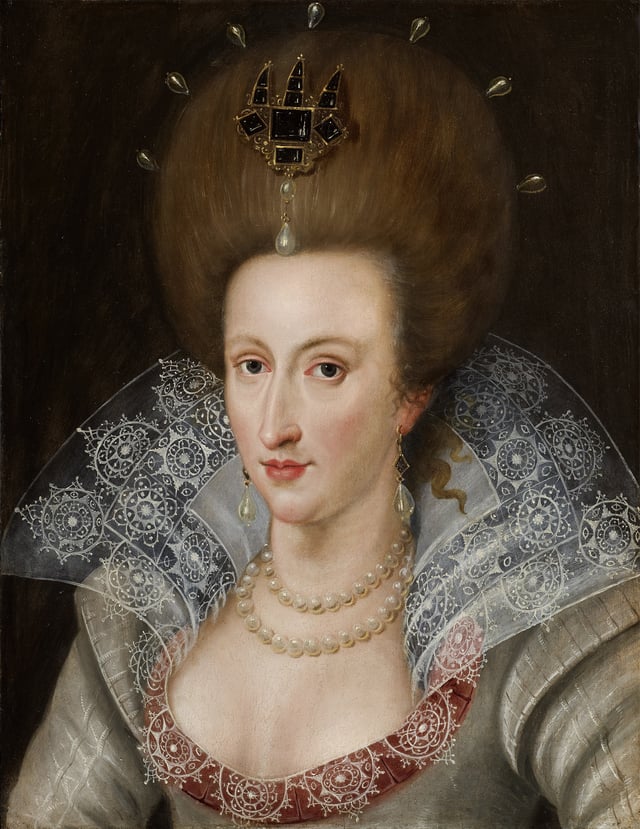 Portrait of Anne of Denmark attributed to John de Critz, c. 1605