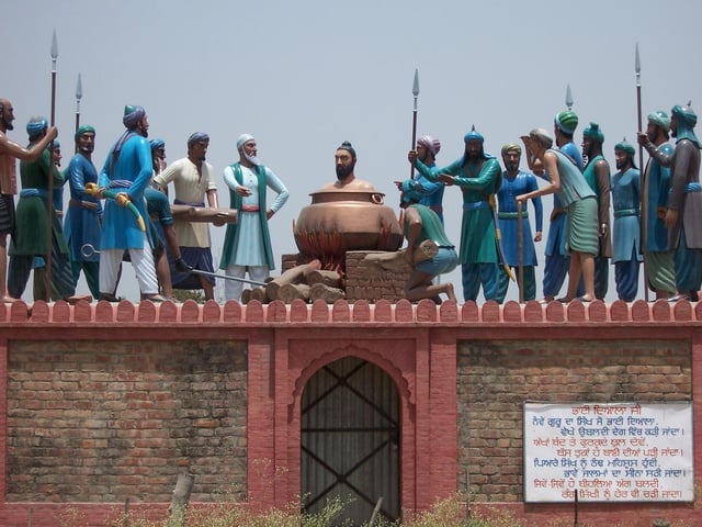 Mehdiana Sahib: the Killing of Bhai Dayala, a Sikh, by Indian Muslims at Chandni Chowk, India in 1675