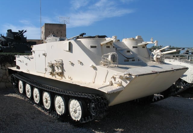 OT-62 TOPAS APC in Yad la-Shiryon Museum, Israel. 2005. Note the second bay and the side hatch.