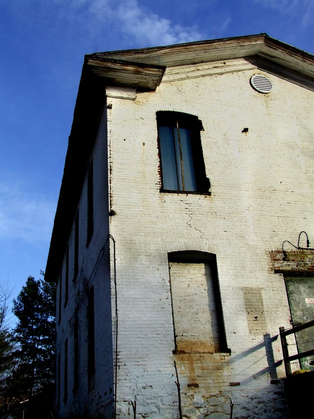A now abandoned whiskey distillery, long operated by the Bowman family