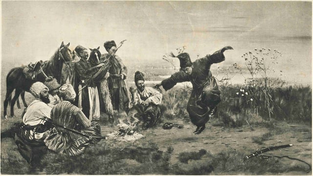 Kozachok, oil/canvas, 1883 by Stanisław Masłowski