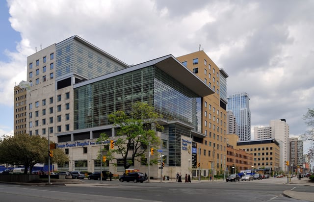 Toronto General Hospital is a major teaching hospital in downtown Toronto.