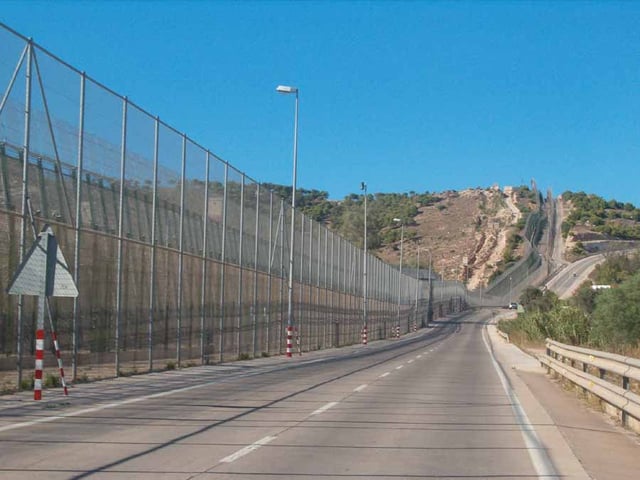 The Melilla border fence aims to stop illegal immigration into Spain.