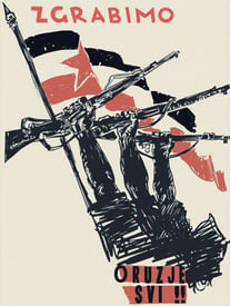 "To arms, everyone!", a Partisan propaganda poster.