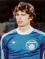 Trading card of Wenger with Strasbourg in 1979. Issued by Panini.