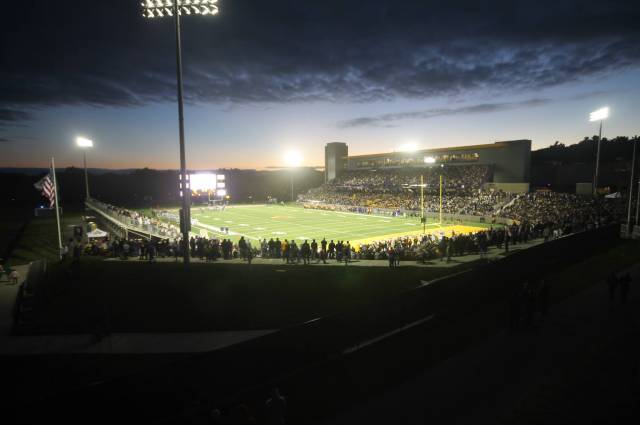 UAlbany played in front of a sold out crowd of over 11,000 in its inaugural game at Bob Ford Field on September 14, 2013.