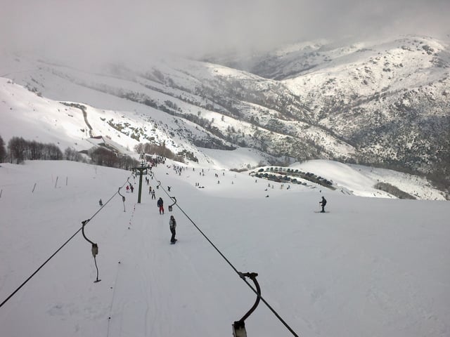 Skilifts on the Bruncu Spina