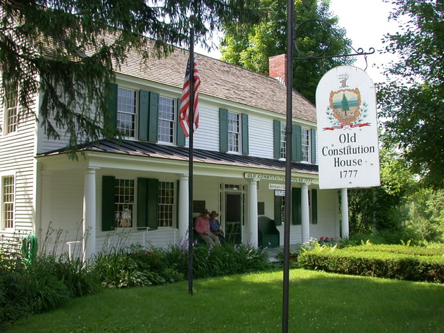 The Old Constitution House at Windsor, where the Constitution of Vermont was adopted on July 8, 1777