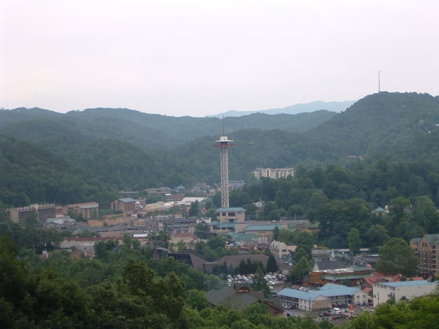 Gatlinburg is a popular tourist destination bordering the Great Smoky Mountains.