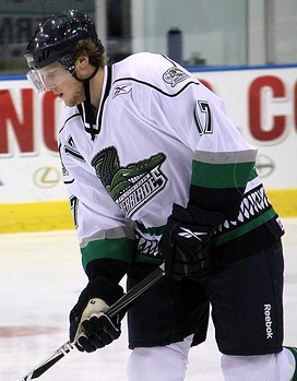 Jared Staal warming up during the 2010–11 season.