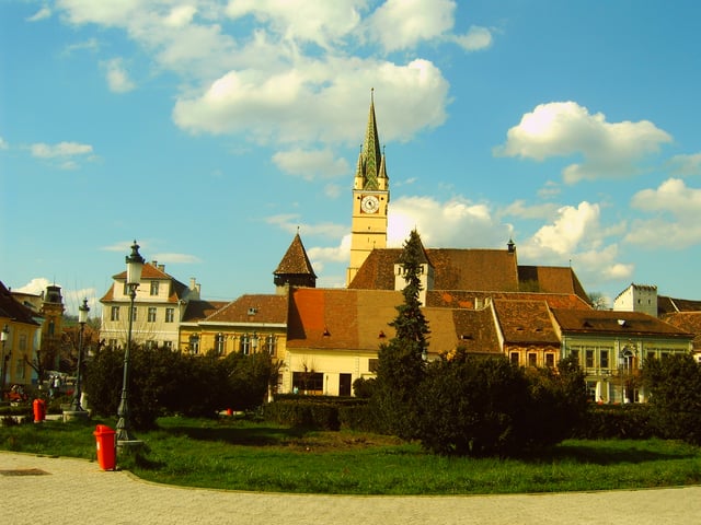 The main square of Mediaș