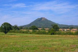 The Wrekin is a prominent geographical feature located in the east of the county.