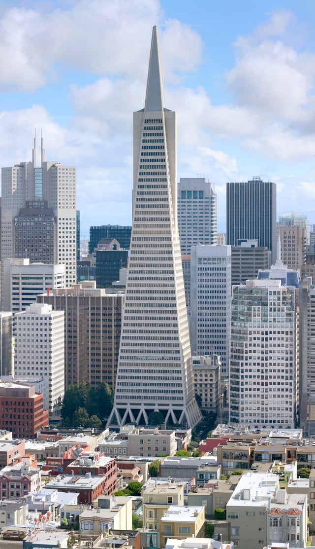 The Transamerica Pyramid was the tallest building in San Francisco until 2016, when Salesforce Tower surpassed it.