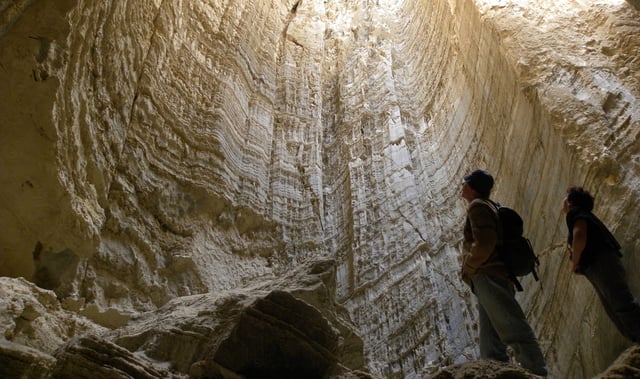 Salt cave in Mount Sodom, Israel.