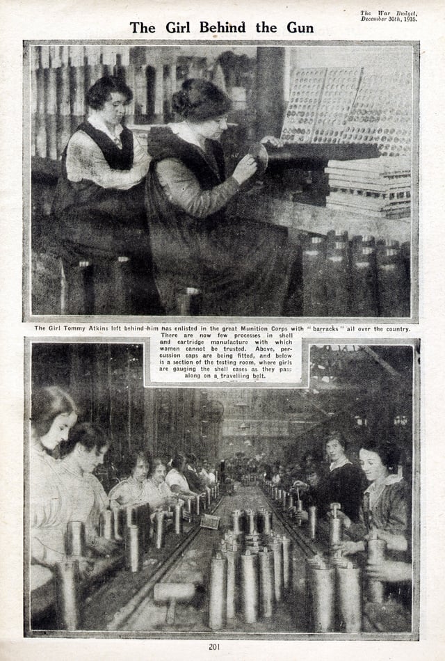 Poster showing women workers, 1915