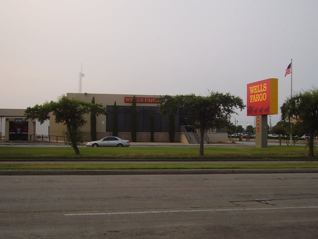 Wells Fargo bank in Chinatown, Houston, Texas