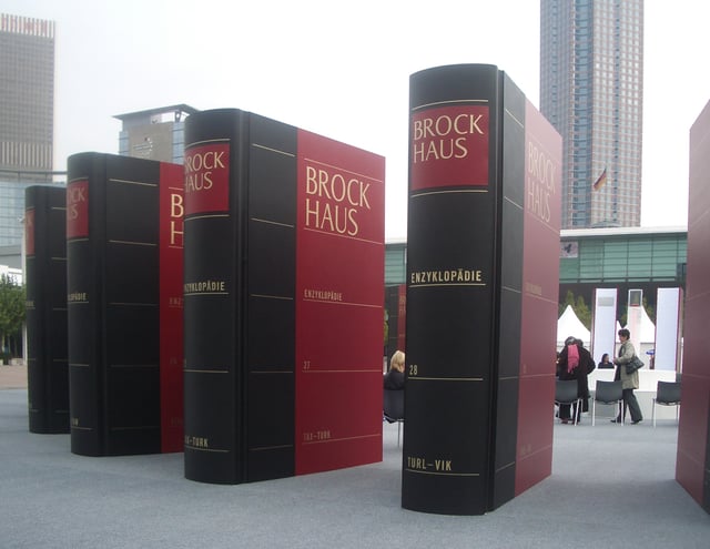 Brockhaus advertising at the Frankfurt Book Fair in 2005