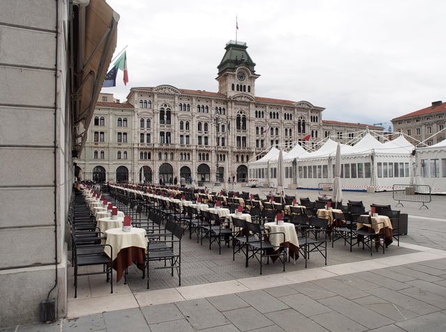 Caffe degli Specchi opened 1839 is one of the most famous cafés in Trieste
