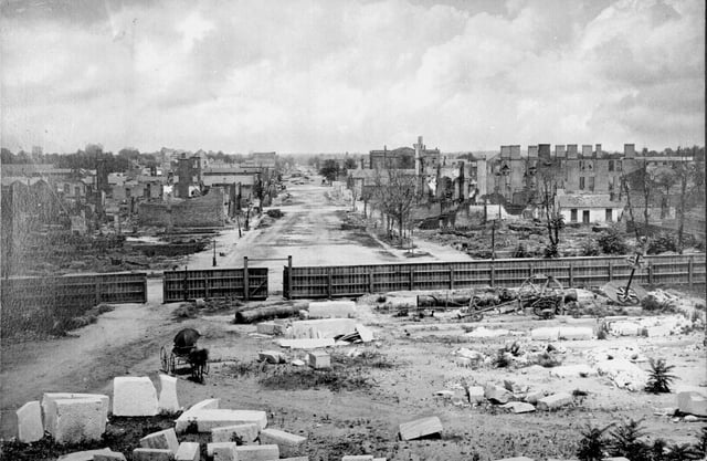 Ruins, as seen from the State House, 1865