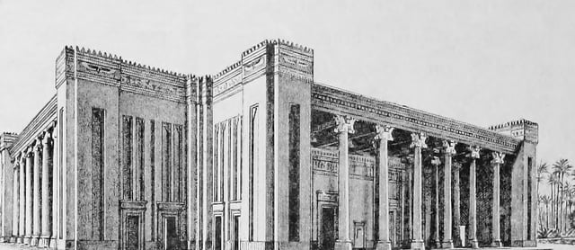 Reconstruction of the Palace of Darius at Susa. The palace served as a model for Persepolis.