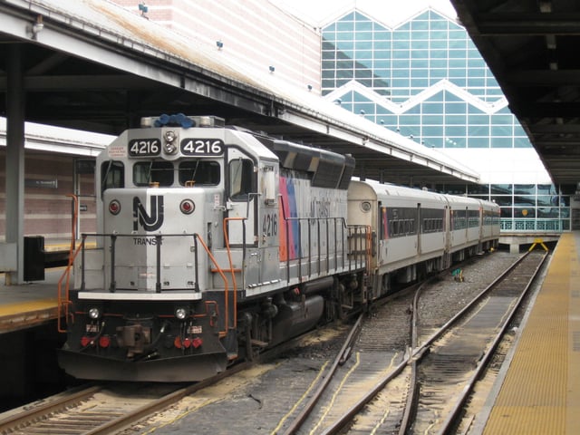 NJ Transit train at the Atlantic City Rail Terminal