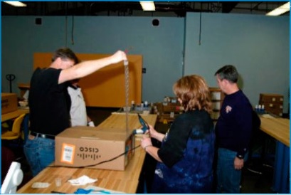 Intercepted packages are opened carefully by NSA employees