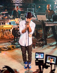 Ne-Yo performing in 2012