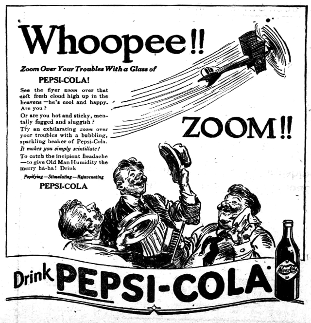 A 1919 newspaper ad for Pepsi-Cola